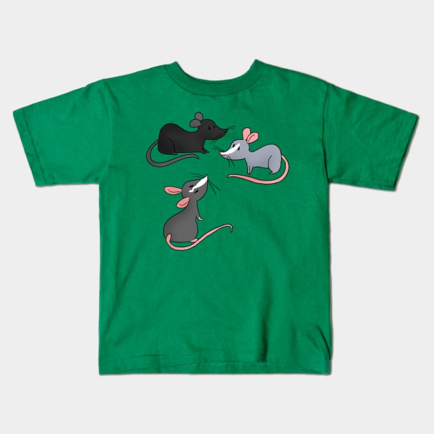 Rat butts Kids T-Shirt by SarahStrangeArt